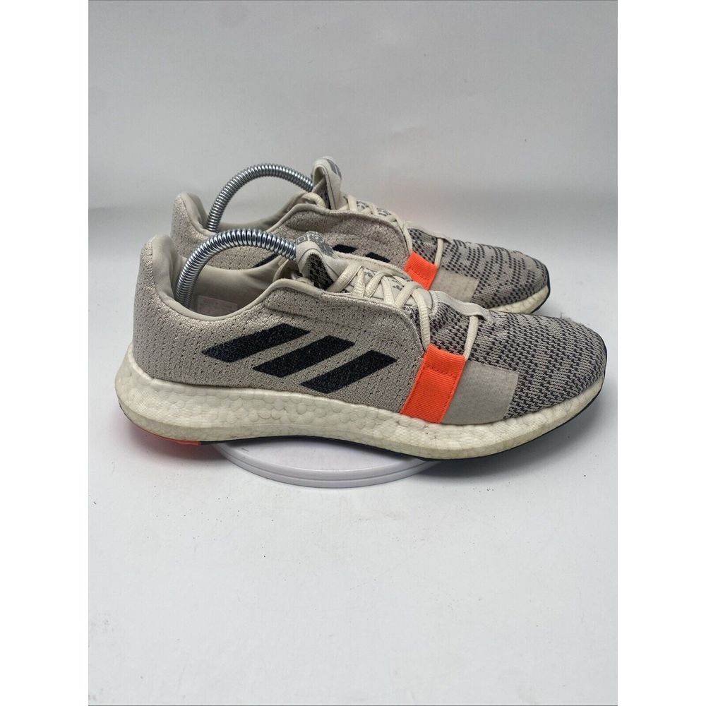 Adidas Shoes Men Size 9.5 Boost Beige White Athletic Running Trainers 3844